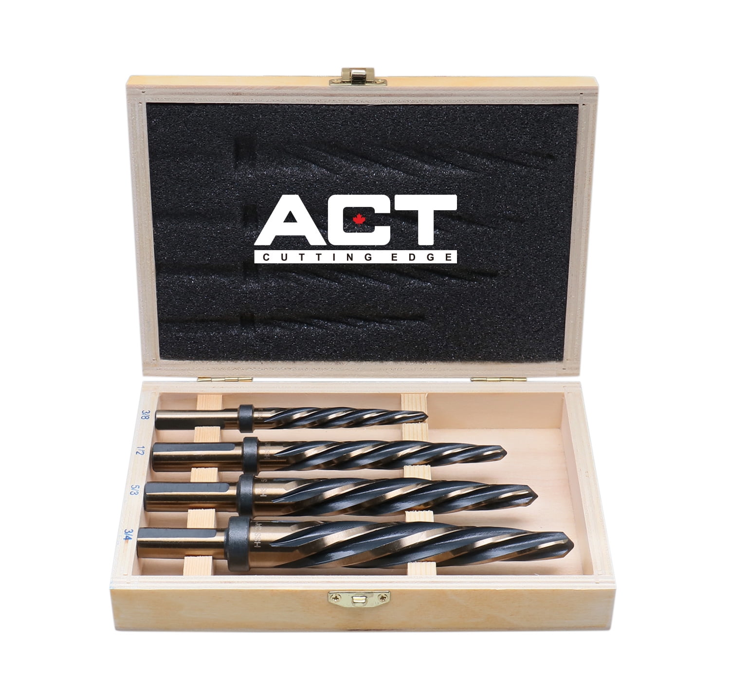 Accusize 4 Pc H.S.S. Standard Spiral Flute Super Premium Car Reamer Set ...