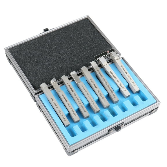 Accusize 5/16'' 8 Pc H.S.S. Tool Bit Set, Pre-Ground for Turning and Facing Work, 2662-2002