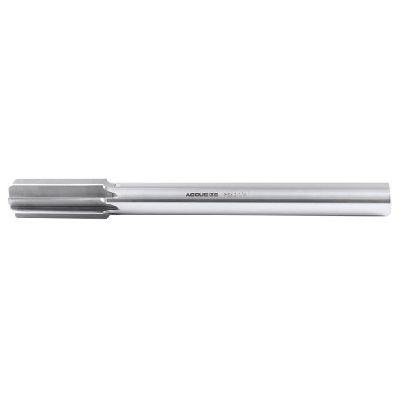 Accusize 5015-0320 H.S.S. M2 Straight Shank Straight Flute Chucking Reamer, 1-1/4 in
