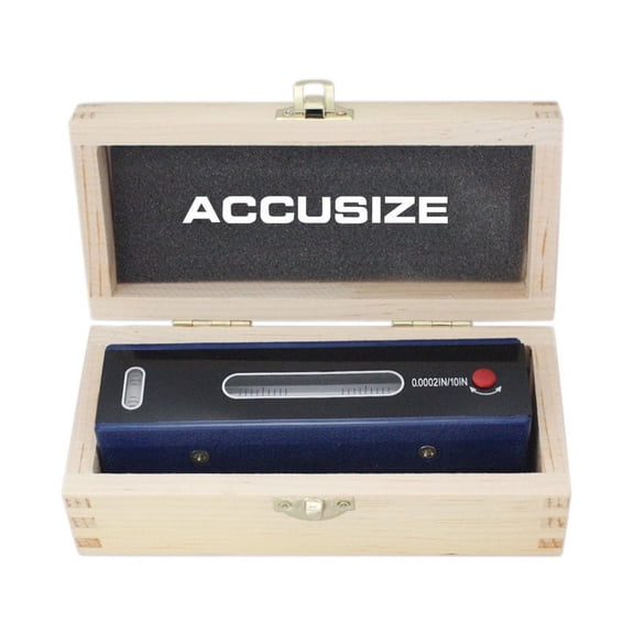 Accusize 6 inch Master Precision Level in Fitted Box, Accuracy 0.0002''/10'', S908-C684