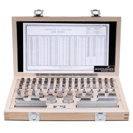 Accusize 81 Pc Grade AS-2 Steel Gage Block Set, P900-S583