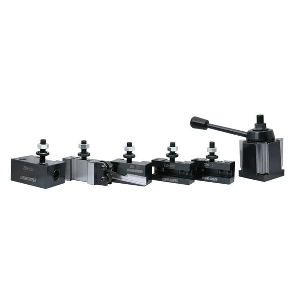 Accusize Axa 6 Pc Wedge Type Quick Change Tool Post Set for Lathe Swing 6'' - 12'', 0251-0111