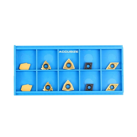 Accusize Carbide Inserts Kit for 2988-0038, CVD Coated and Tin Coated, 10 Pcs/Set, 2988-0038INSERTS