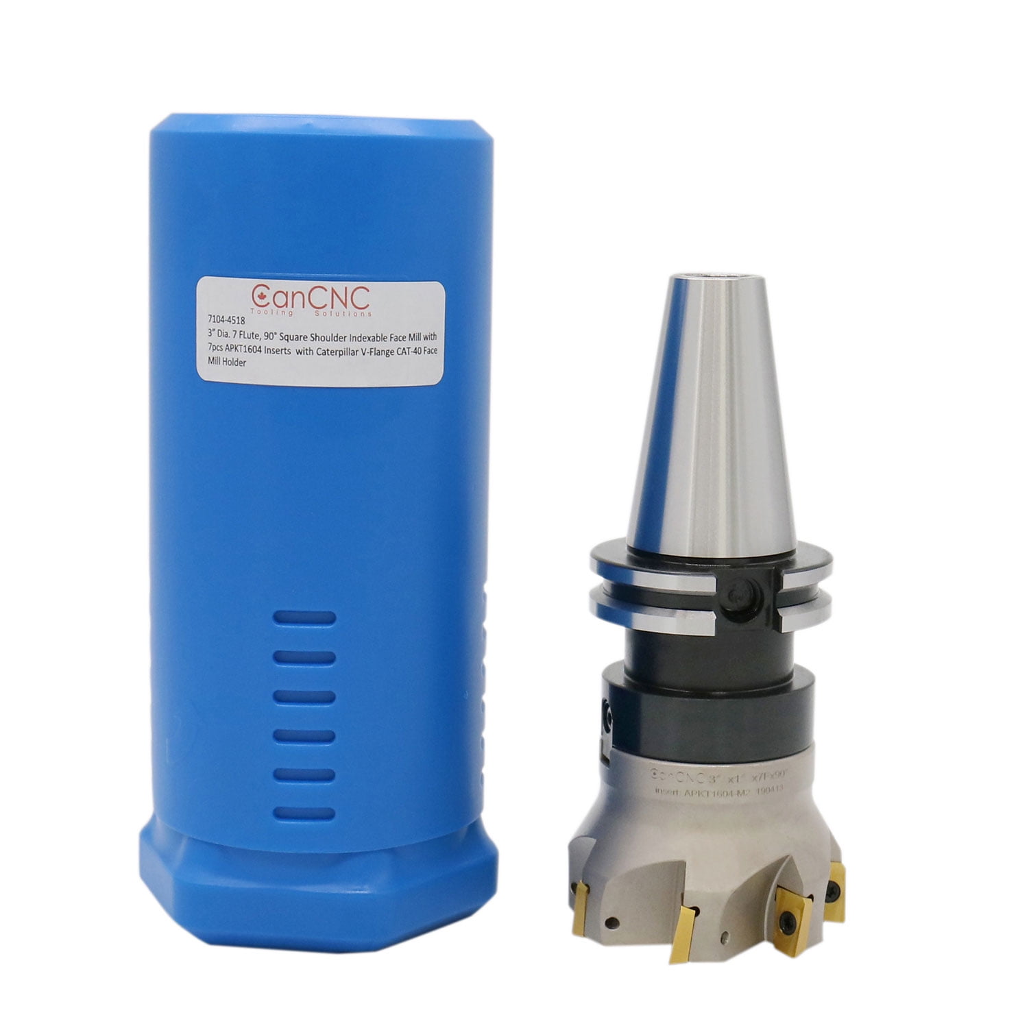 Accusize Cat40 1'' End Mill Holder with 3'' Indexable Face Milling