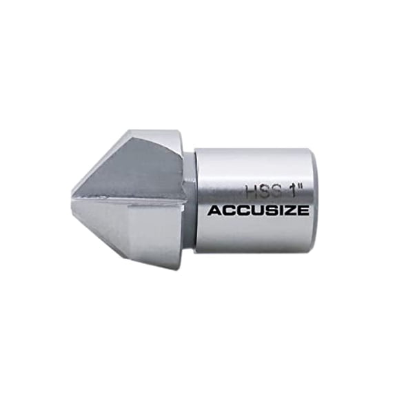 Accusize Industrial Tools 1'' Diameter Rota Cutter Countersink, Hss Countersink for Rota-Cutter, 3/4'' Weldon Shank, Ce00-0001