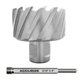 thumbnail image 1 of Accusize Industrial Tools 2-15/16" Cutting Dia x 1''"Cutting Depth H.S.S. Annular Cutter Plus 1 Pilot Pin, 2080-2052PIN, 1 of 6