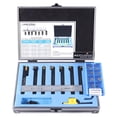 thumbnail image 1 of Accusize Industrial Tools 3/8'' Shank 7 Pc Indexable Carbide Turning Tool Set with 10 Extra Carbide Inserts in Fitted Box, 2387-2003PLUS, 1 of 14