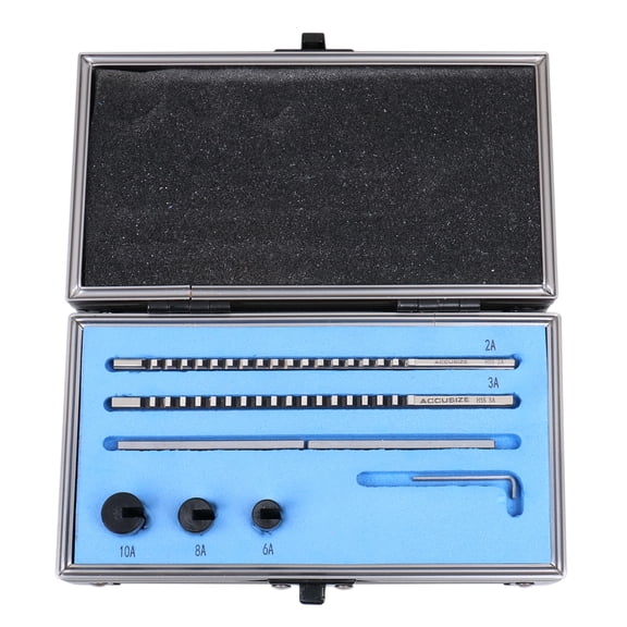Accusize No 60 Metric H.S.S. Keyway Broach Sets in Fitted Box, 5100-0060