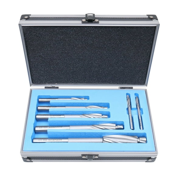 Accusize Premium Inch H.S.S. Solid Cap Screw Counterbore Set, 7-Piece Set, 509S-0007