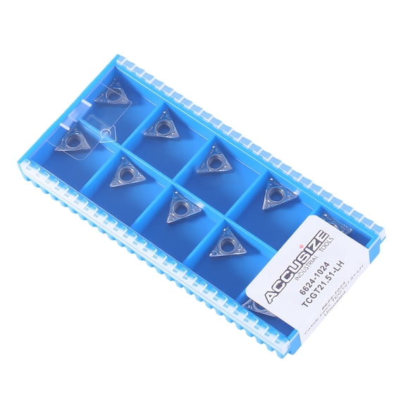 Accusize TCGT21.51-LH Carbide Inserts, for Machining Aluminum, 10 Pcs/Box, 2024-1024x10