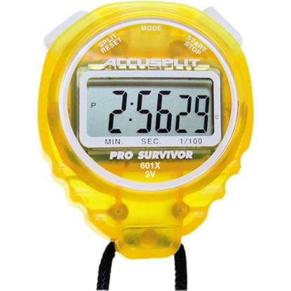 ACCUSPLIT Pro Survivor - A601X Stopwatch, Clock, Extra Large Display (Lemon)
