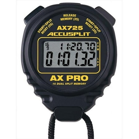 Accusplit Professional Dual Line 16 Memory Pro Stopwatch with Black Case
