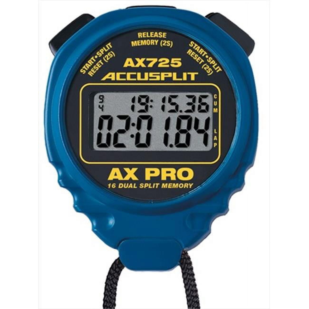 Accusplit Professional Dual Line 16 Memory Pro Stopwatch with Blue Case ...