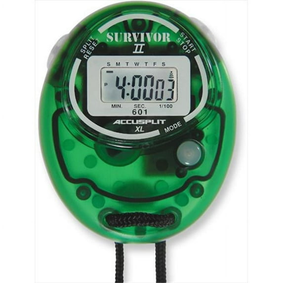 Accusplit S2XLLM Survivor II Stopwatch with Lime Case