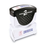 Accustamp2 Pre-Inked Message Stamp,CONFIDENTIAL, 1/2" x 1-5/8" Impression, Red and Blue Ink