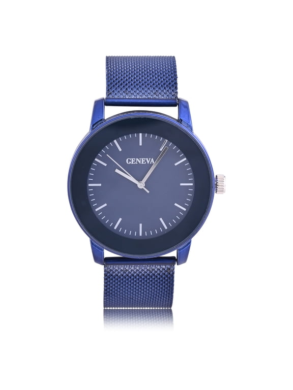 Analog Mens Watch with Blue Dial and Stap Model# MAC8129WM