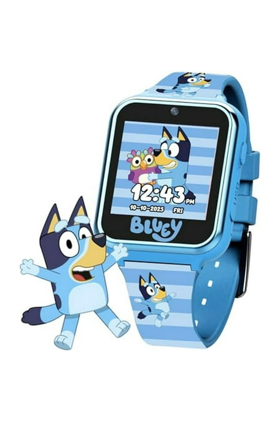 Bluey Kids Smartwatch with Camera, Games, Pedometer and Audio Recorder for Creative Play and Learning, 1.5" Touchscreen, Blue, Fits 5.5"-8.0" Wrists, for Boys and Girls Ages 3+