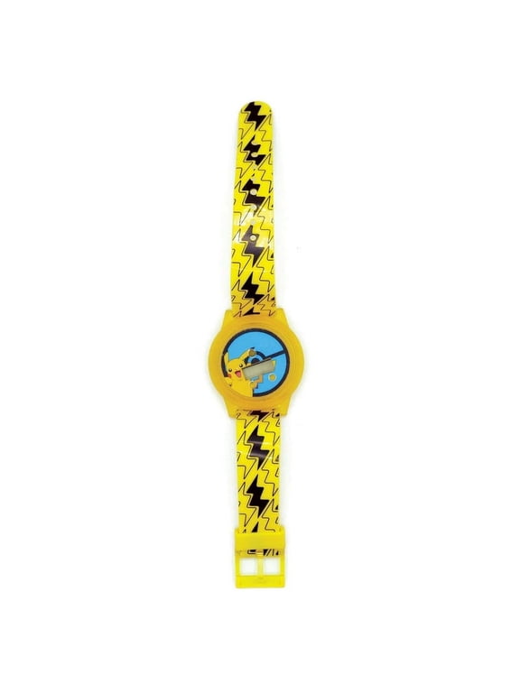 Watch AWC-46782-C Pokemon Pikachu Lightening Bolt LCD Watch with Spinning Lights