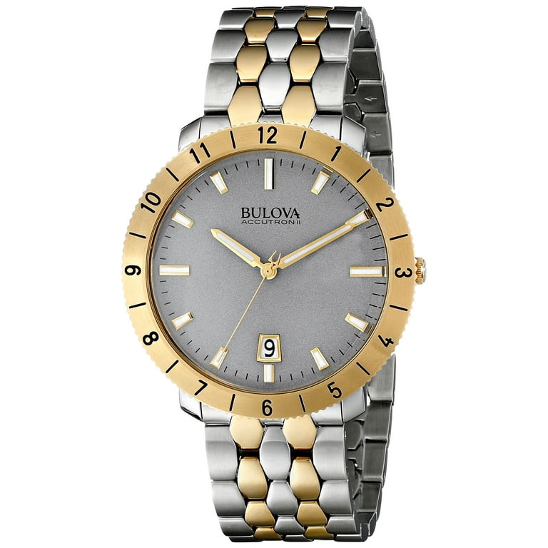 Bulova Accutron II Grey Dial Two Tone Men s Watch 98B216