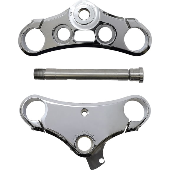 Accutronix 49mm Elite Chrome Triple Tree Set w/5 Rake (TMD549-ESC)