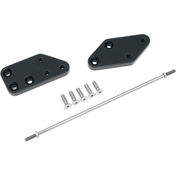 Accutronix EVO Softail Forward Control +3" Black Extension Plates (BPE-3EB)