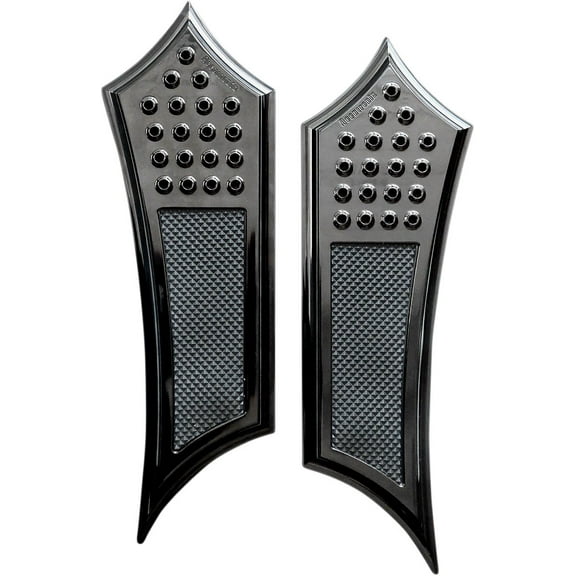 Accutronix Extended Drilled Instigator Black Front Floorboards (FBF01-DIB)