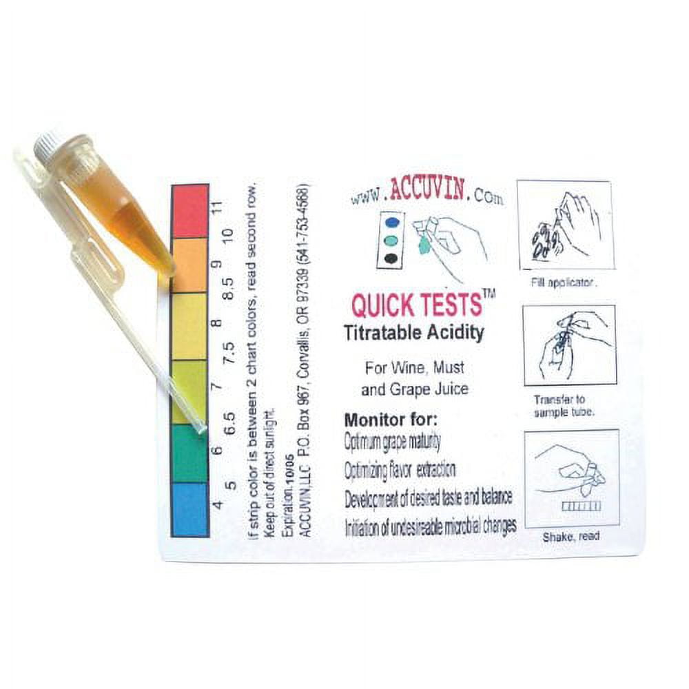 Accuvin Titratable Acidity Test Kit (10 tests for wine and fruit juice)