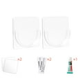 thumbnail image 1 of Acdanc 2 Pieces Curtain Rod Holders,Clear No Drilling Curtain Hooks,Thickened ABS Curtain Rods No Drilling, 1 of 6