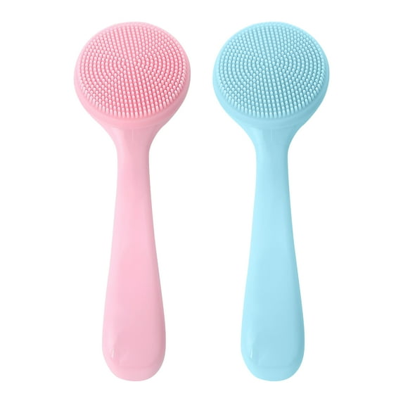 Acdanc 2Pcs Face Scrubber Portable Facial Cleansing Brush Face Exfoliator Deep Cleaning