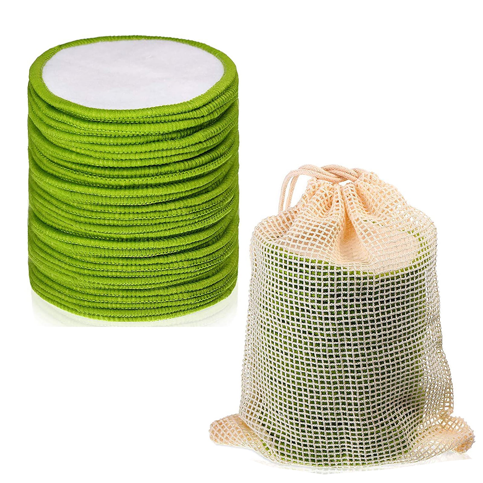 Acdanc 30Pcs Reusable Makeup Remover Pads Reusable Cotton Rounds with Washable Laundry Bag