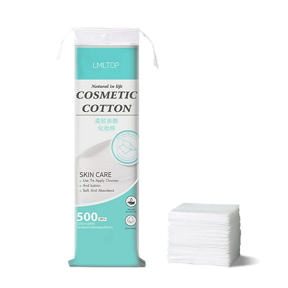 Acdanc 500Pcs Premium Cotton Rounds Disposable Cosmetic Pads Thick Makeup Remover Pads