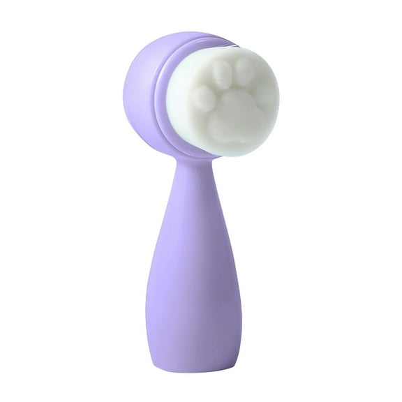 Acdanc Face Scrubber Portable Facial Cleansing Brush Cat Claws Face Exfoliator Deep Cleaning Purple