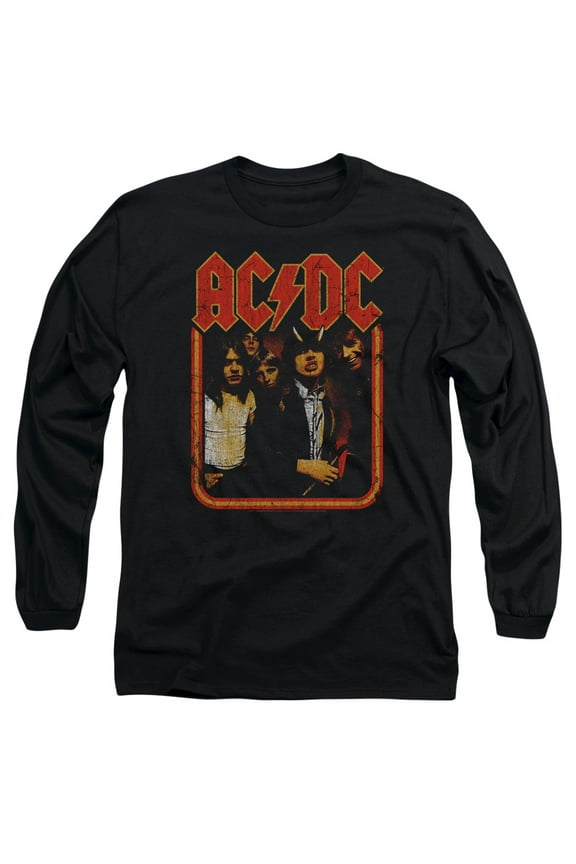 Acdc - Group Distressed - Long Sleeve Shirt - X-Large
