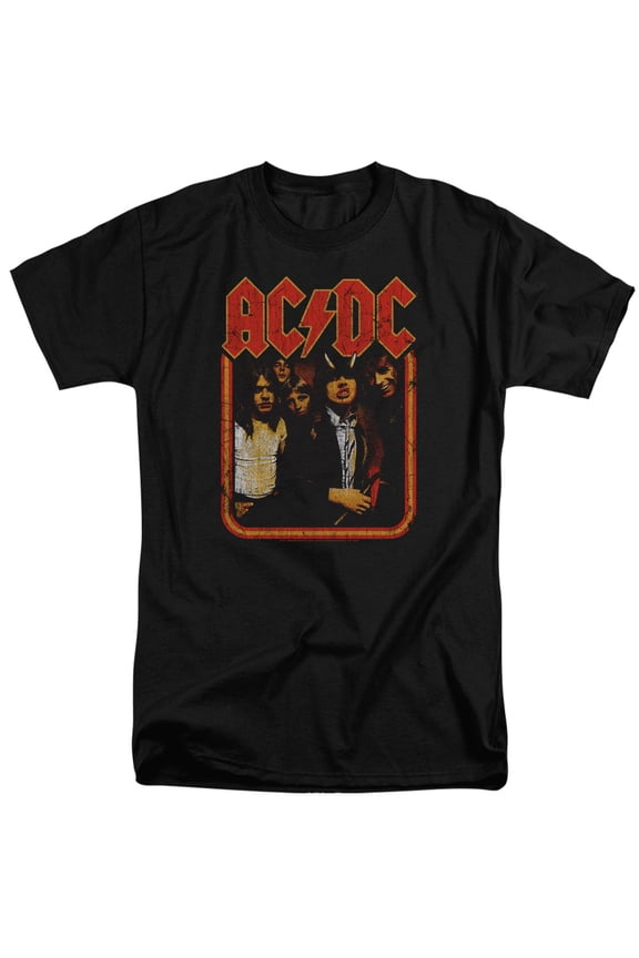 Acdc - Group Distressed - Tall Fit Short Sleeve Shirt - X-Large