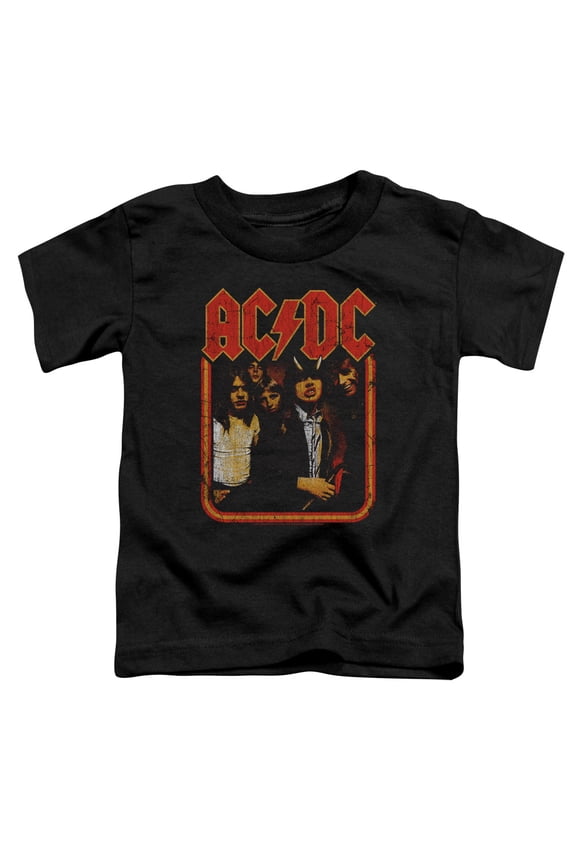 Acdc - Group Distressed - Toddler Short Sleeve Shirt - 2T
