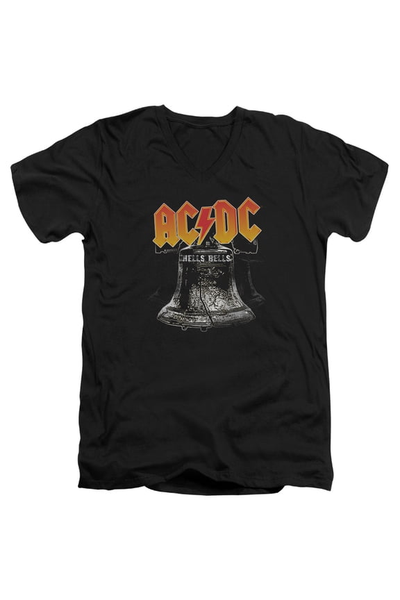 Acdc - Hells Bells - Slim Fit V Neck Shirt - Large