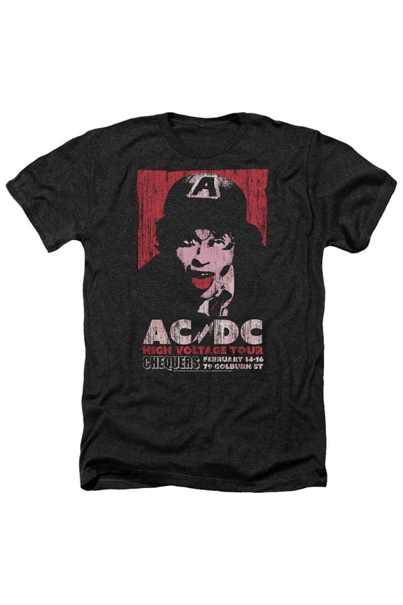 Acdc - High Voltage Live 1975 - Heather Short Sleeve Shirt - Medium