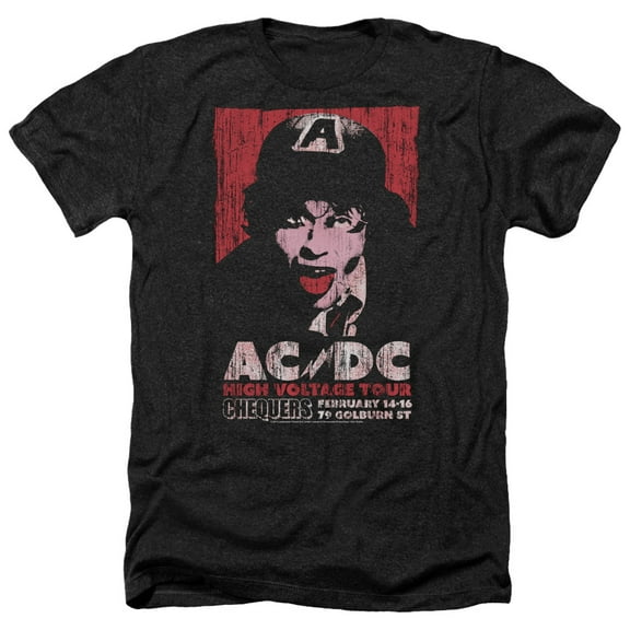 Acdc - High Voltage Live 1975 - Heather Short Sleeve Shirt - Small
