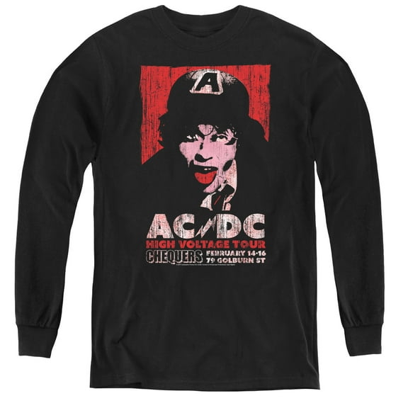 Acdc - High Voltage Live 1975 - Youth Long Sleeve Shirt - Small