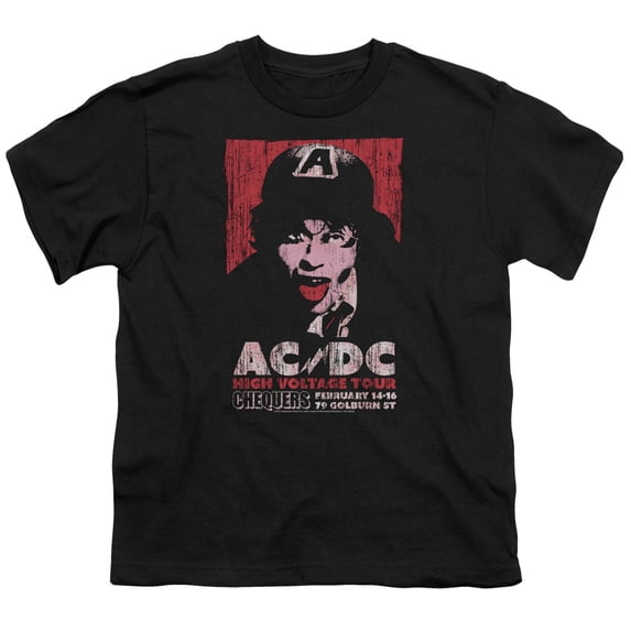Acdc - High Voltage Live 1975 - Youth Short Sleeve Shirt - Small