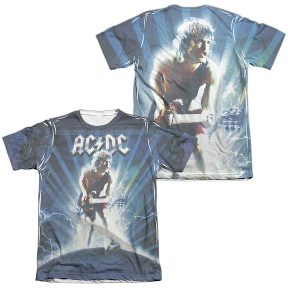 Acdc - Lightning (Front/Back Print) - Short Sleeve Shirt - X-Large