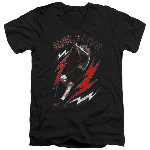 Acdc - Live - Slim Fit V Neck Shirt - Large