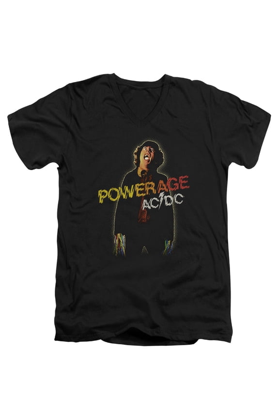Acdc - Powerage - Slim Fit V Neck Shirt - Medium