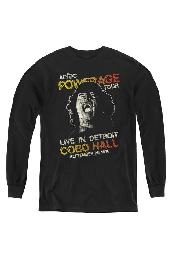 Acdc - Powerage Tour - Youth Long Sleeve Shirt - Medium