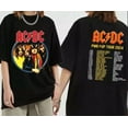 Acdc Pwr Up World Tour 2024 T Shirt Double Sided Shirt Gift Dad Gift