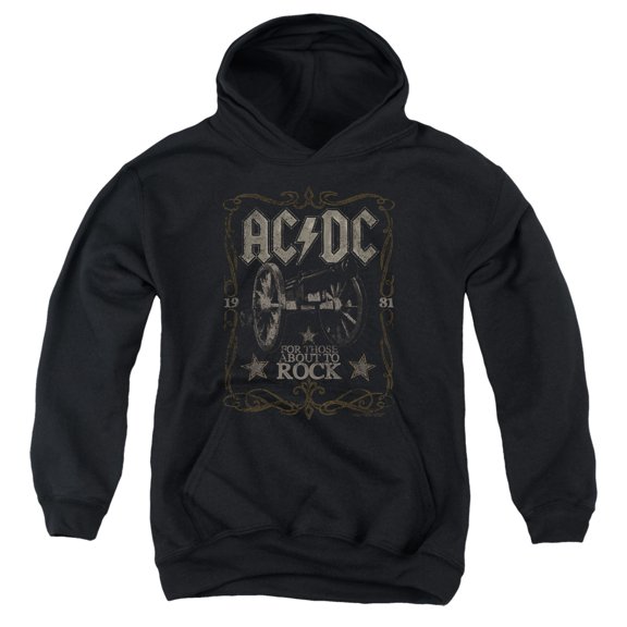 Acdc - Rock Label - Youth Hooded Sweatshirt - Medium
