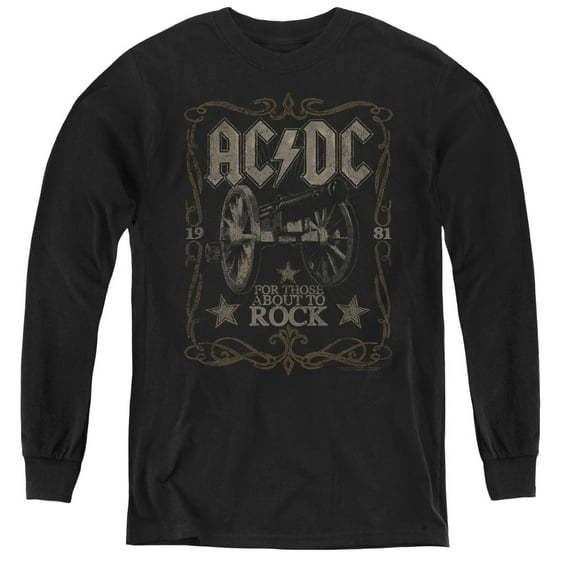 Acdc - Rock Label - Youth Long Sleeve Shirt - X-Large