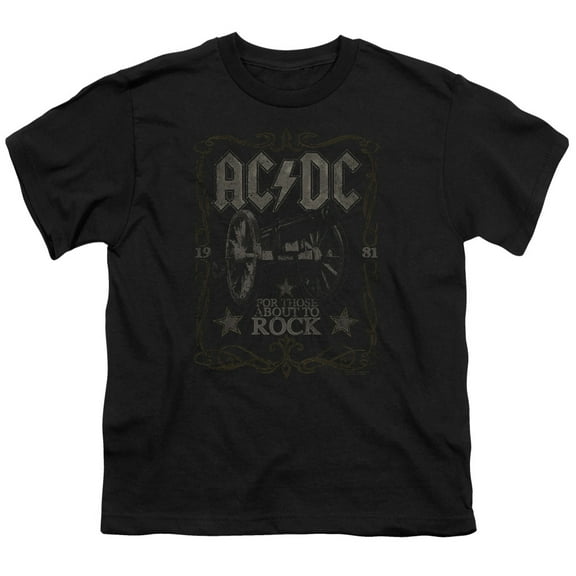 Acdc - Rock Label - Youth Short Sleeve Shirt - Small