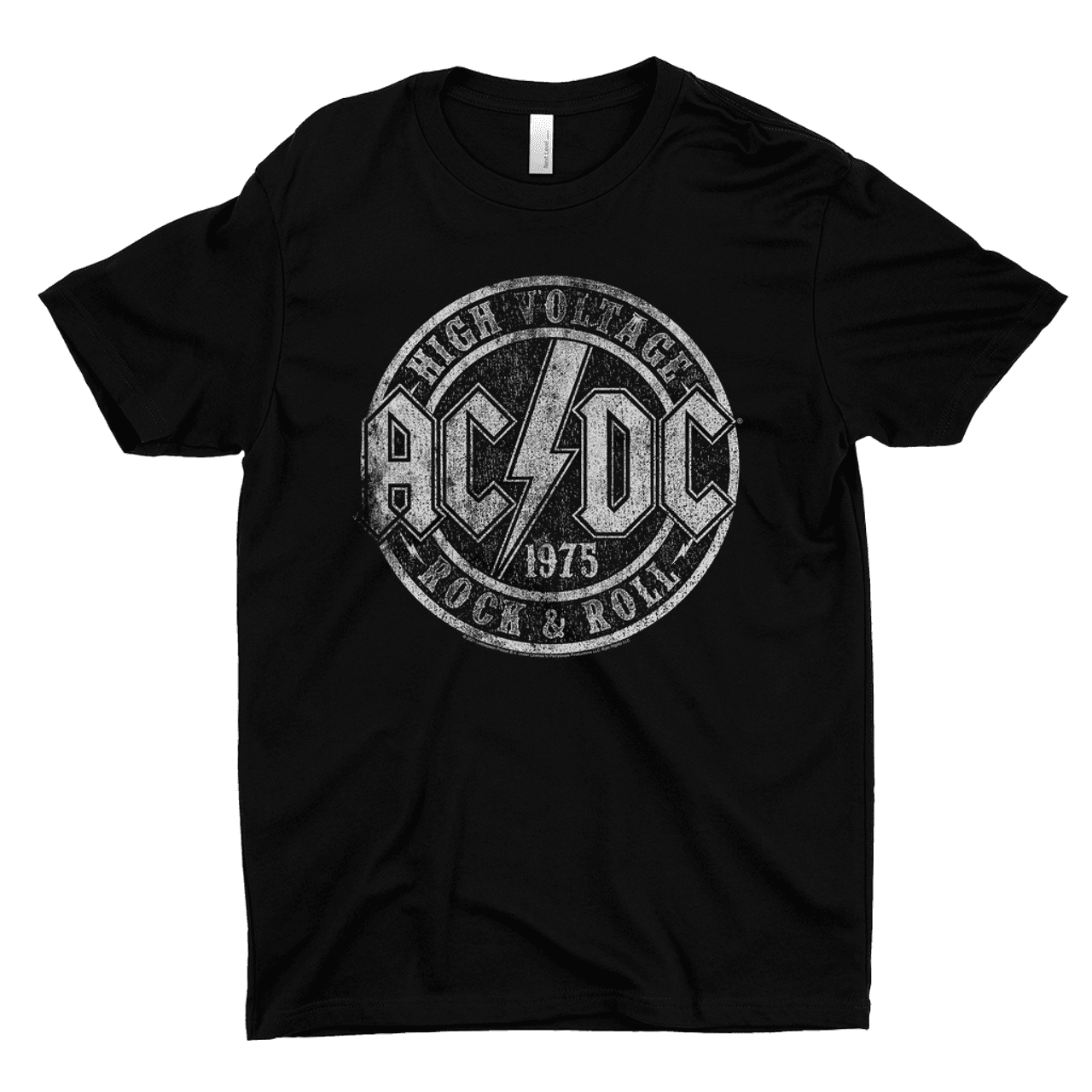 Acdc T-Shirt Rock And Roll 1975 Stamped Design Distressed Shirt Shirt ...