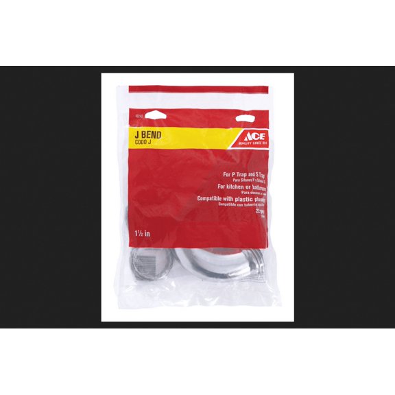 Ace 1-1/2 in. Dia. x 1-1/2 in. Dia. Slip To Slip Chrome Plated Brass J Bend